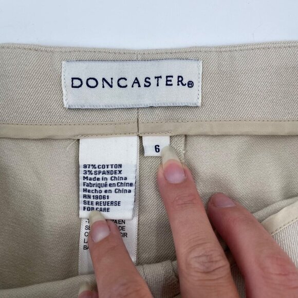 Doncaster Tan Side Zip Stretch Dress Pants Slacks Womens SIze 6 Neutral Career - Picture 4 of 10